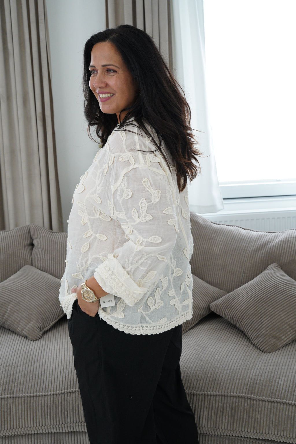 Bluse in Creme (38-42+)