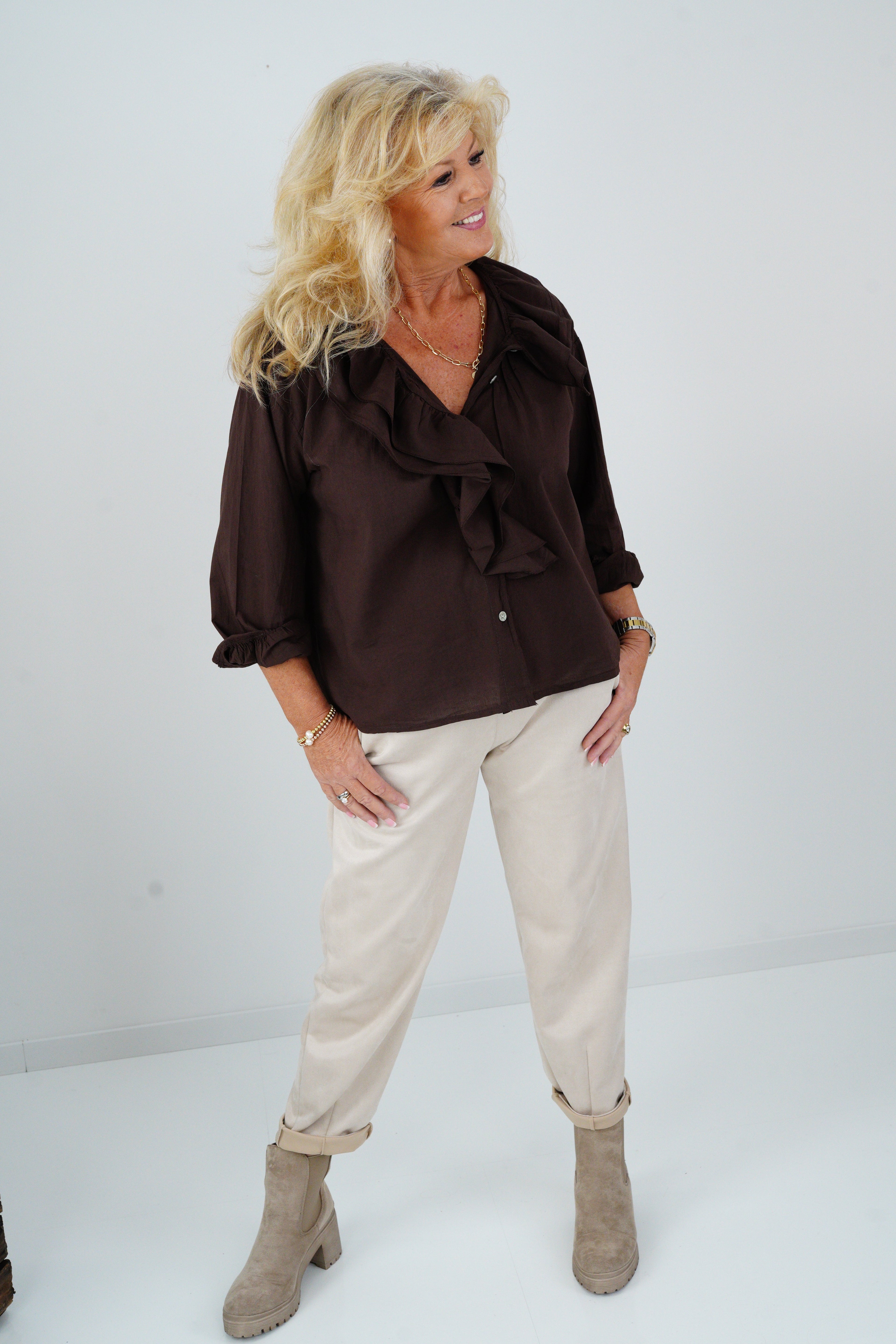 Bluse in Chocolate (38-42)